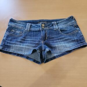 Y2K Decree Low-Rise Denim Shorts ☆Micro☆ Mini Stretch | Size 9